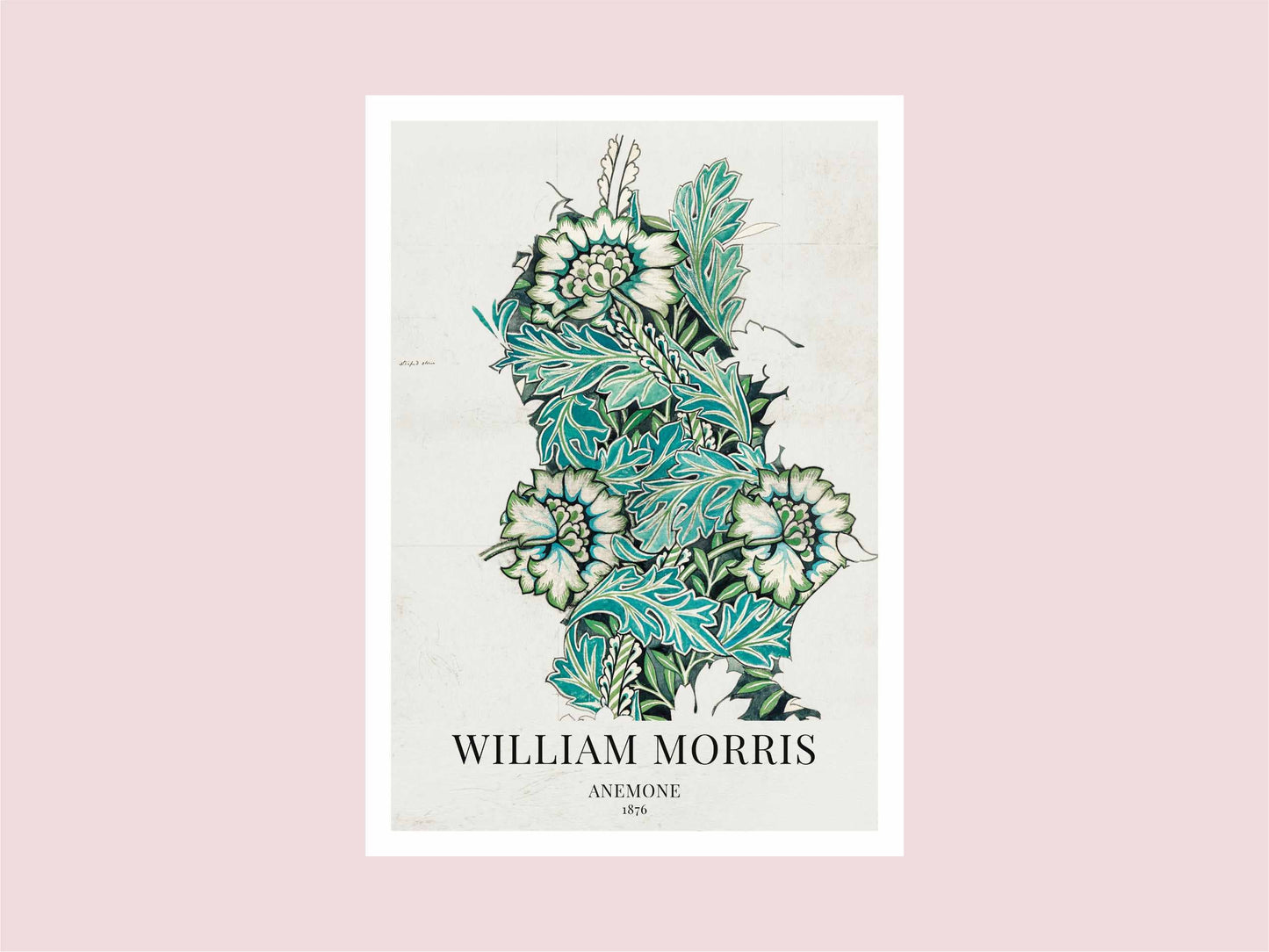 William Morris Anemone Vintage Floral Print