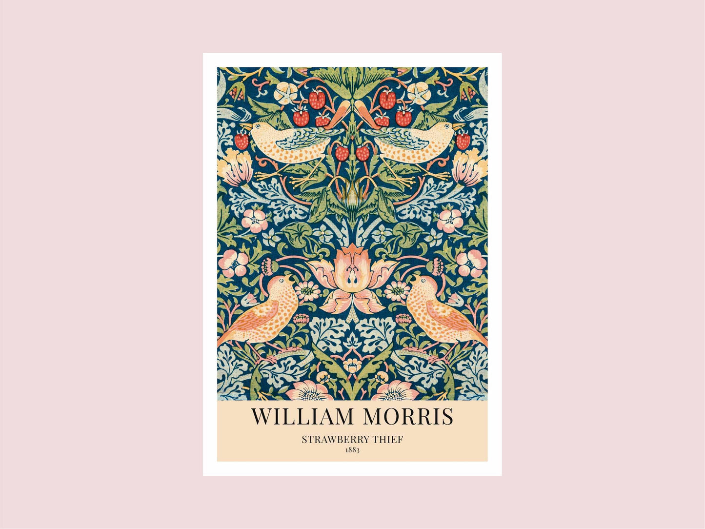 William Morris Strawberry Thief Vintage Floral Print