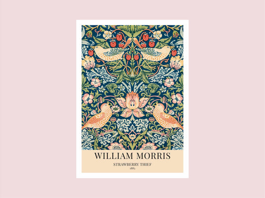 William Morris Strawberry Thief Vintage Floral Print